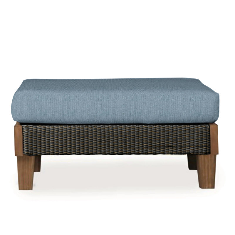 Catalina Outdoor Ottoman, Canvas Black Sunbrella® Canvas, Mink