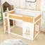 Lit superposé en bois avec tablettes de rangement et échelle-1591961523