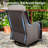 2-Person PE Wicker Outdoor Conversation Sets, 2 Swivel Chairs & 1 Side Table with Beige Cushions-1150994745