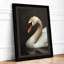 Elegant Swan In Profile Coastal - Print-783779130-783779132