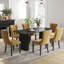 Ensemble de salle à manger rectangulaire à double piédestal avec table de salle à manger de style crème-1947038711-1947038667-1947038668
