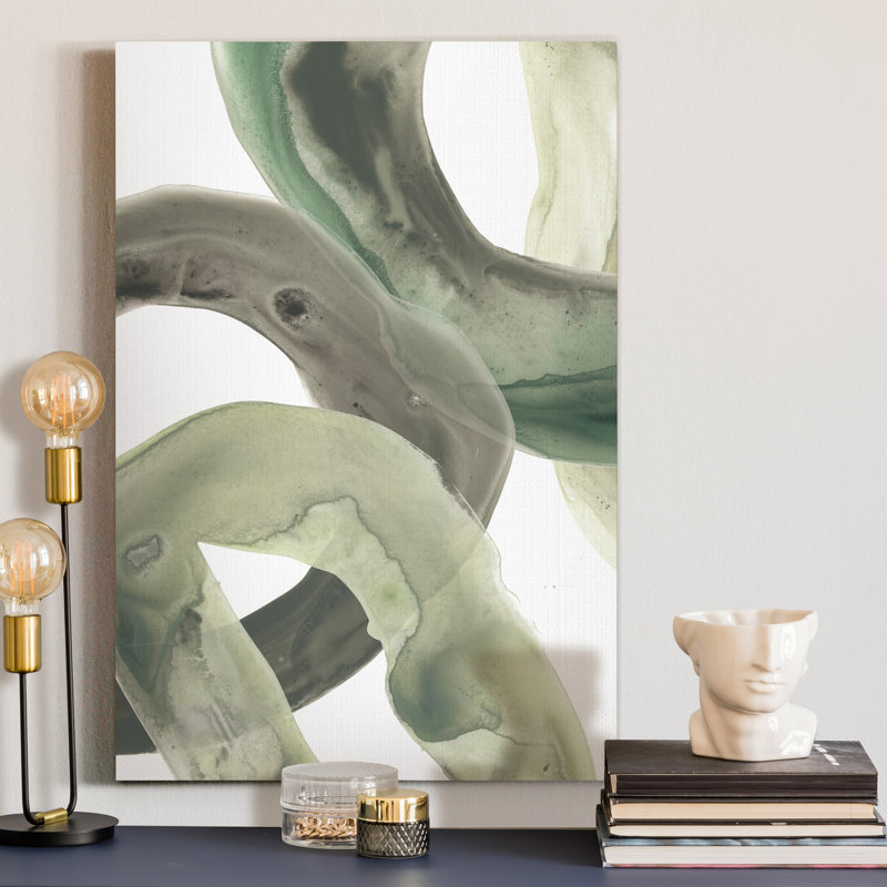 «Gold and Gray Exploration IX», reproduction d'art sur toile, H 48 po x l 32 po x P 1 po