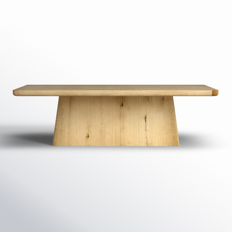 Pedestal Dining Table, 30" H x 95" L x 42" W, Natural