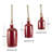 Cole and Grey Metal Tibetan-Inspired Red Indoor Decorative Hanging Bells for Door, Cow Bells with Jute Rope Set-837785307