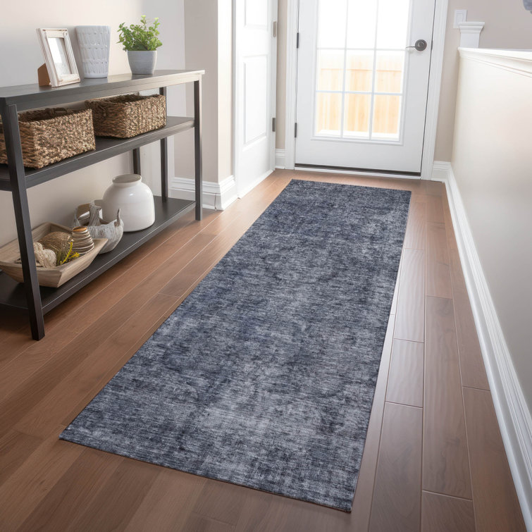 Machine Washable Indoor/Outdoor Cinead ACN1656 Blue Rug