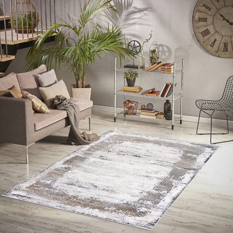 Tapis transitionnels ivoire / gris Lafi Collection, Rectangle 11 pi 6 po x 15 pi 7 po