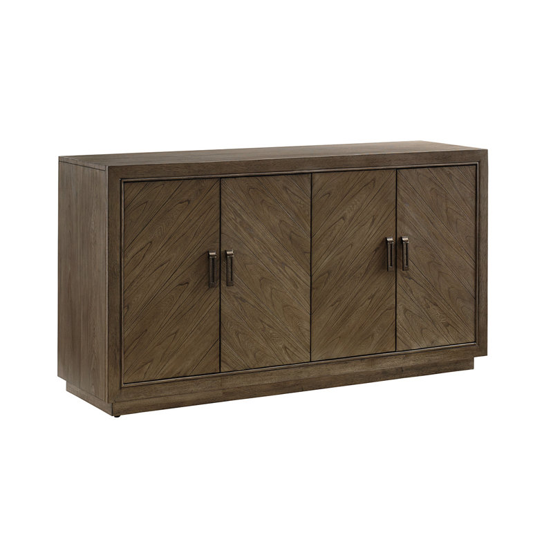 Cypress Point 69'' Gray-Brown Transitional Buffet with Cord Management