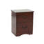 Table de chevet 2 tiroirs en bois de pin, cerisier