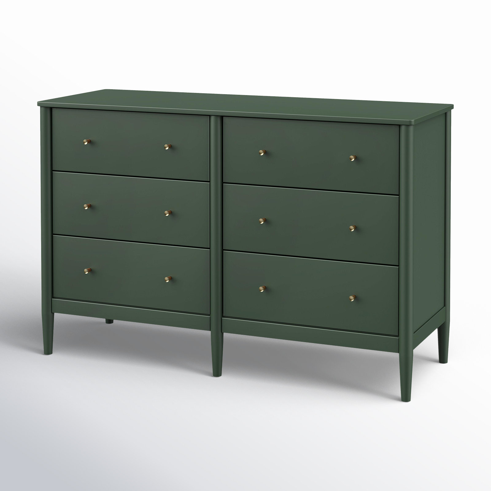 Frem 6-Drawer Dresser, Green