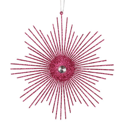 6.5" Glitter Snowflake Burst Ornament