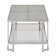 Sharold Chrome Finish Coffee Table With Textured Glass Top