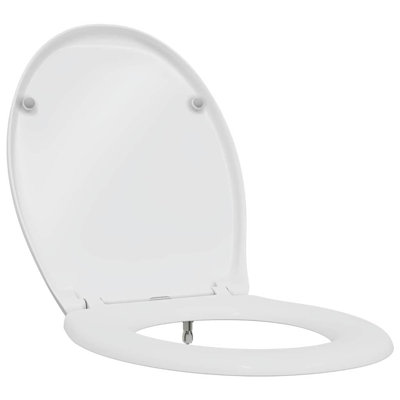 White Plastic Standard Sturdy Standard Toilet Seat Oval
