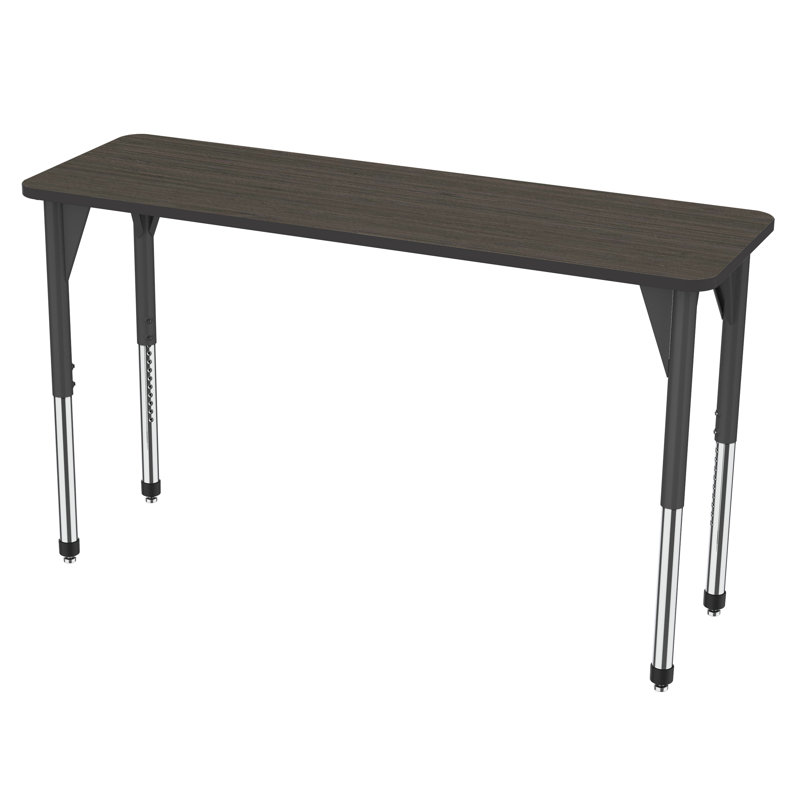 Table d'activité rectangulaire à hauteur réglable Premier Series, H 42 po L 72 po x l 24 po, Chevalier asiatique, Noir
