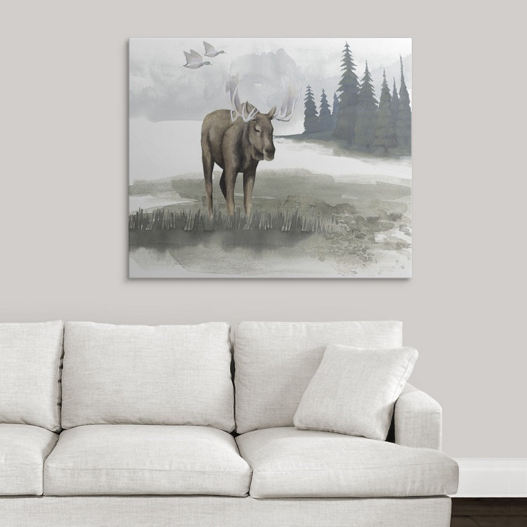 « iii », reproduction d’art dépilée Lodge Landscape, H 25 po x l 30 po x P 1,5 po, Toile