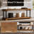 Solid Wood Tv Stand For 75-inch Tv, 63" Entertainment Center With Storage Shelf, Industrial Media Console Table For Living Room, Bedroom-2047467509