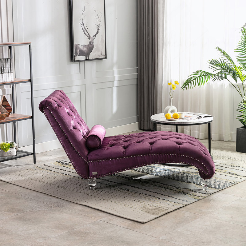 Canapé Leisure avec pieds en acrylique, Mauve