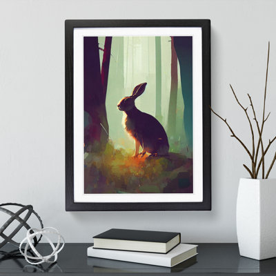 Hare In The Forest Framed Print