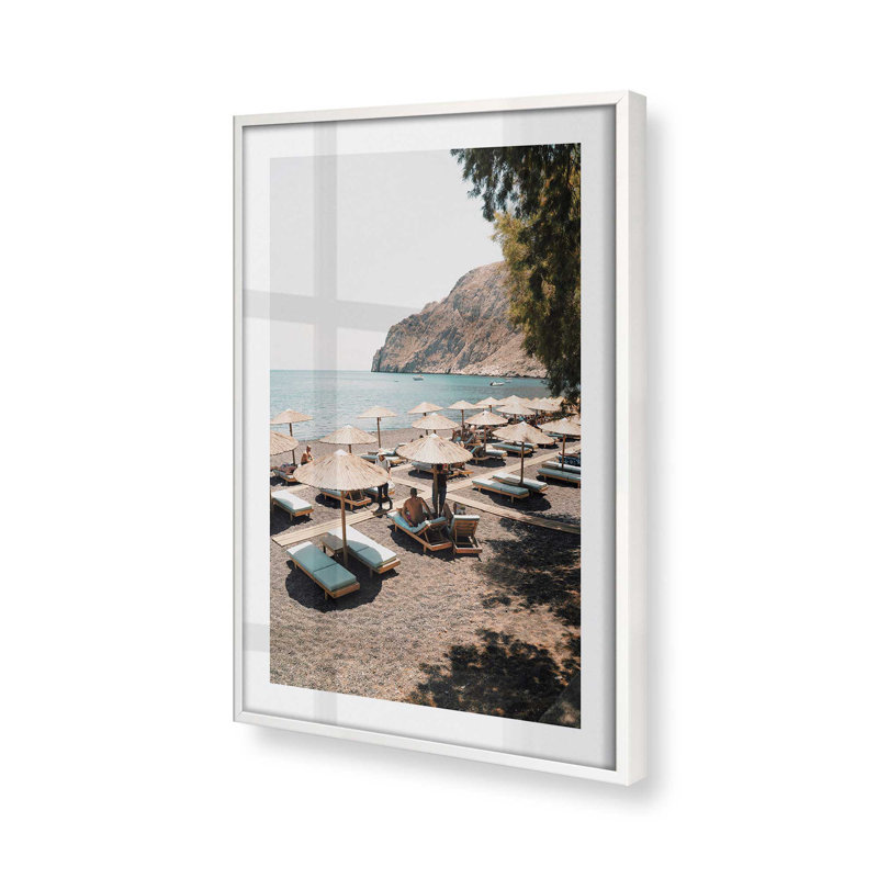 Imprimé soleil et ombre, Cadre opaque blanc, H 21 po x l 17 po x P 1,25 po