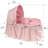 Folding Doll Cradle with Rosebud Fabric
