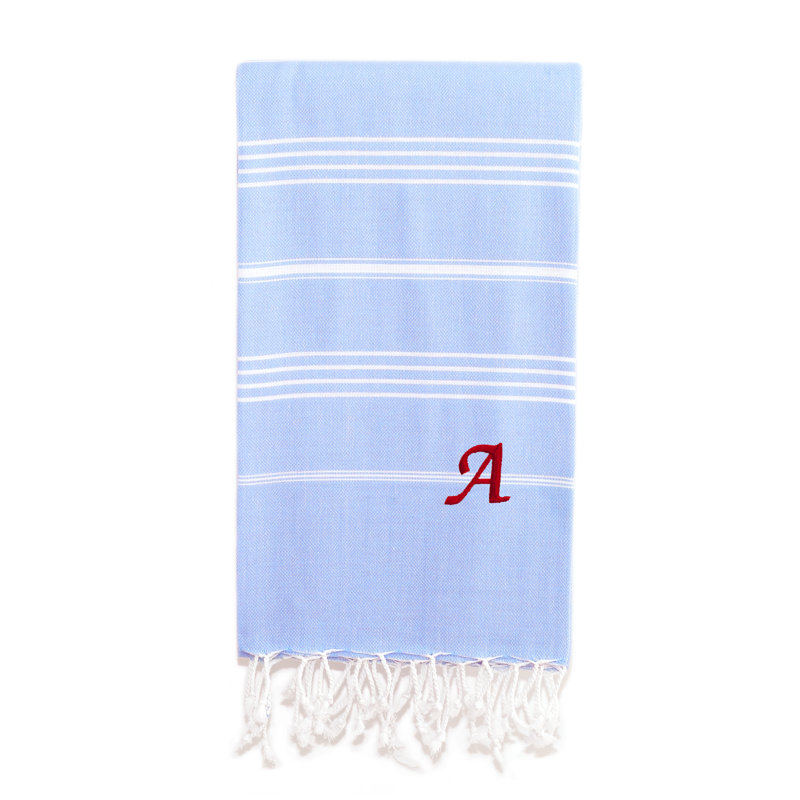 Serviette de plage 100% coton Pestemal Lucky, A, Crème / Blanc