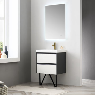 Courtnie 23.88'' Single Bathroom Vanity with Acrylic Top