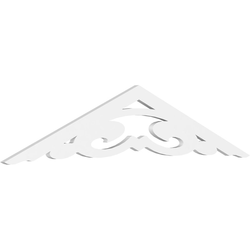 Pignon en PVC de qualité architecturale Preston, H 15 po x l 60 po x P 1 po, 6 / 12