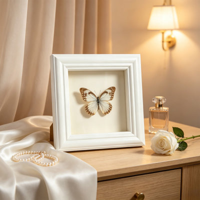 Cadre photo profond style européen intérieur creux, boîte à faire soi-même pour spécimens de fleurs séchées, souvenirs