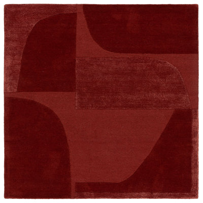 Rust Wool, Viscose, Cotton Hand Tufted Rug