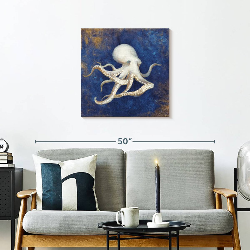 Brampt Treasures From The Sea Indigo II, 24" H x 24" W