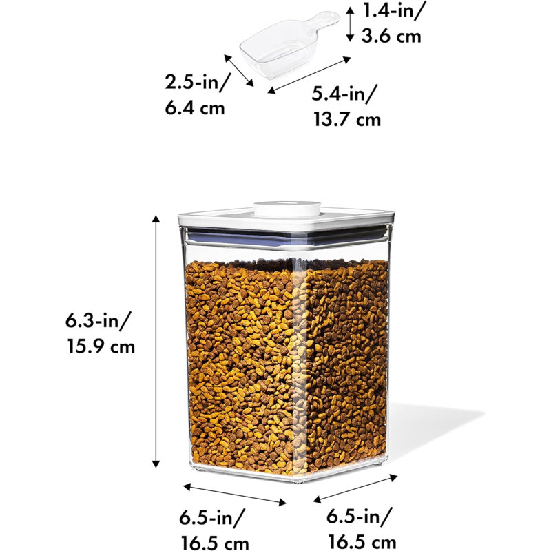 3,5 lb Contenant alimentaire en plastique avec couvercle à pression