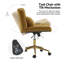 Chaise de bureau croisée et inclinable en polyester avec coussin de 23 po Guitra Modern-312651919