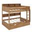 Space-Saving Bunk Bed Frame Featuring Integrated Pull-Out Trundle-871359243