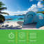Tente de plage Pop Up - Peut accueillir 2 à 3 personnes - Abri solaire avec protection UV, ventilation par Wakeman (bleu)