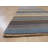 Blue Hand-Knotted Wool Horizon Stripe Geometric Modern Contemporary Carpet Rug-124206037