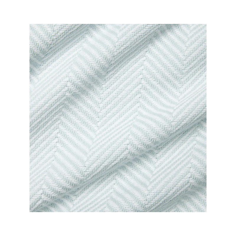 Camilo Blanket, White/Aquamarine, Full/Queen