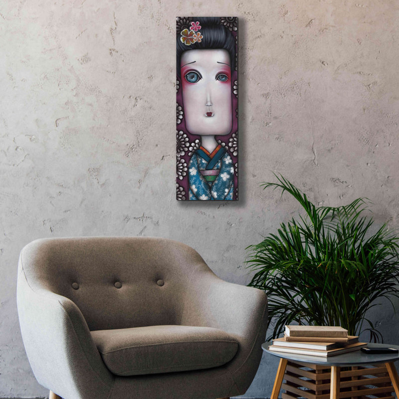 «Inevitable Silence» par Abril Andrade, art mural sur toile, H 36 po x l 12 po
