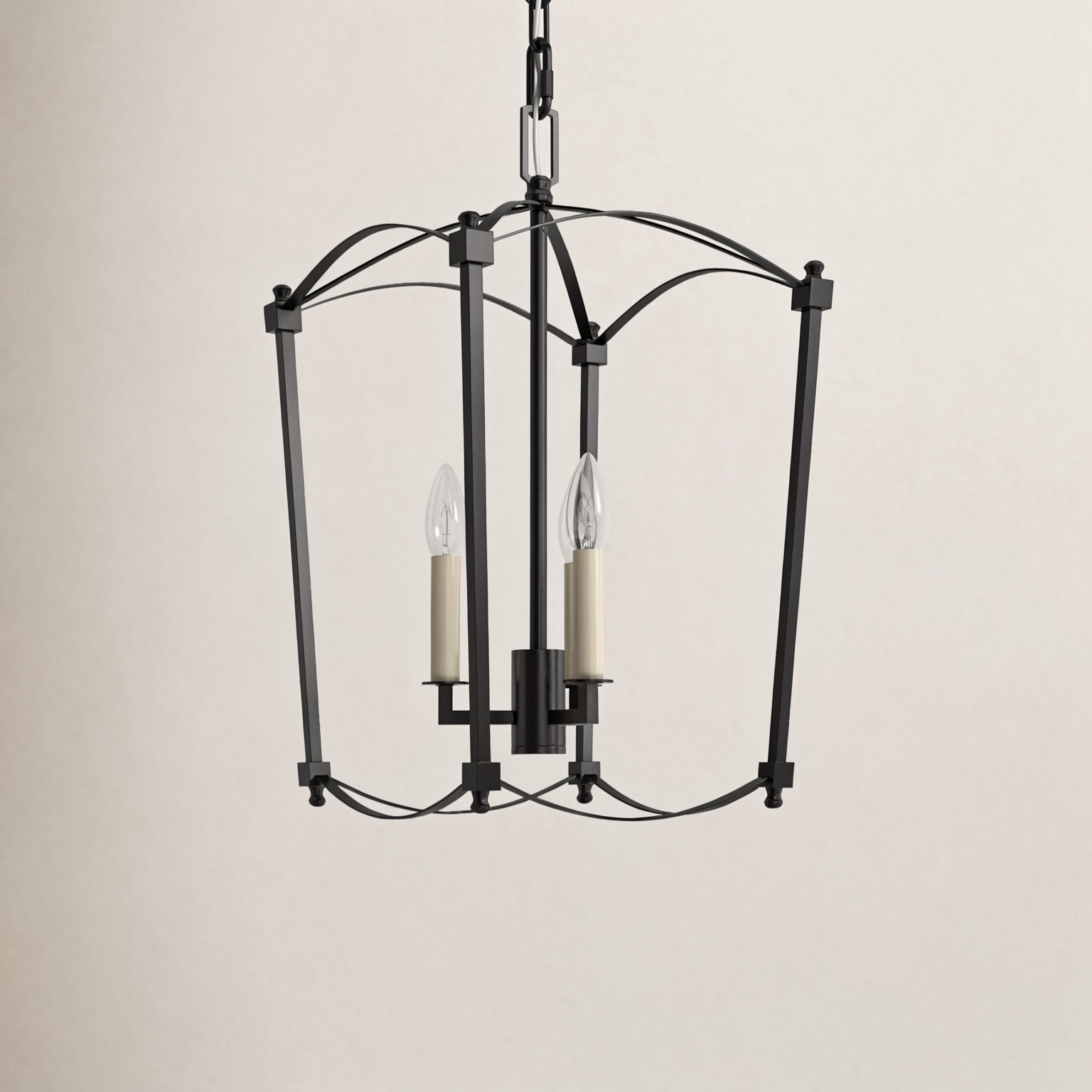 Olive 3-Light Chandelier, Smith Steel
