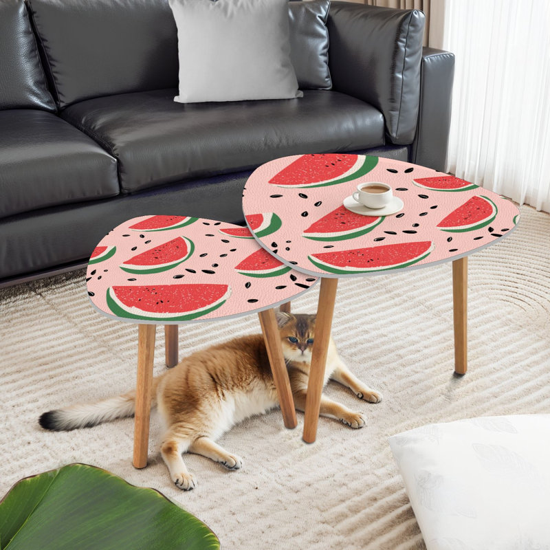 Ensemble de 2 tables basses gigognes Triangle