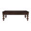 Table basse rectangulaire rétro avec tiroir de rangement, pieds en forme de gourde et placage, table de charge de 330 lb, bois d'hévéa pour la décoration intérieure