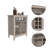 Essential Bar Cabinet, One Open Shelf, Six Built-in Wine Rack, One Drawer -Light Gray