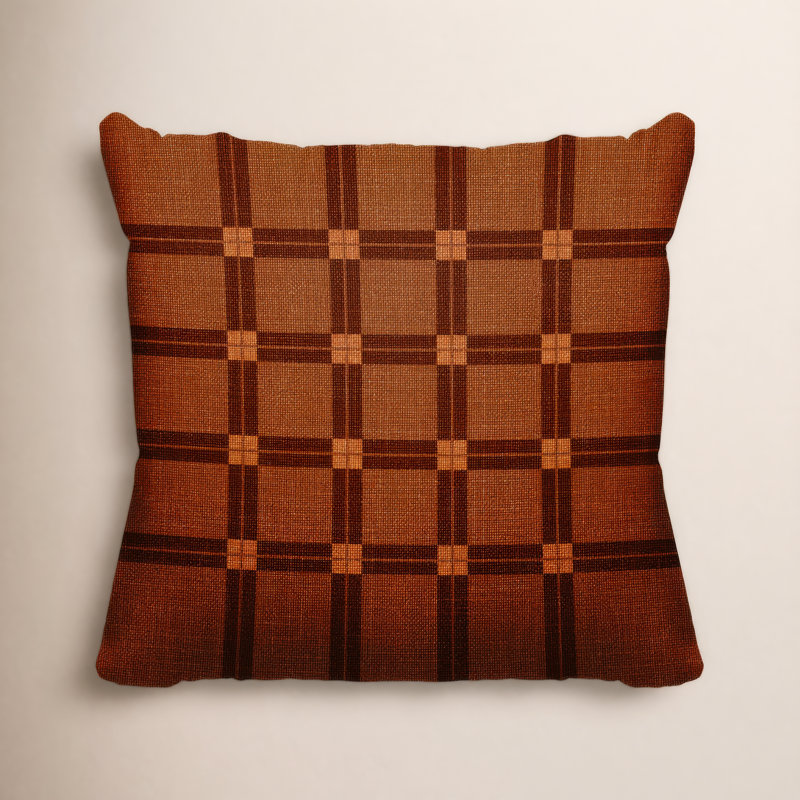 Cottage Indoor/Outdoor Pillow, 19" W x 19" H, Burnt Orange