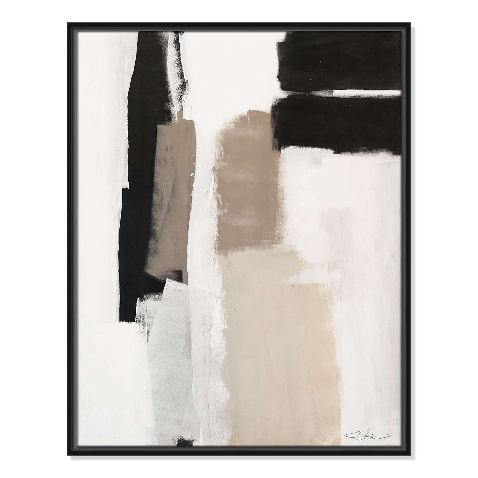 Giverny Earth Scapes II by  Print, No Mat, Black Floater Framed, 29.5" H x 23.5" W x 2" D