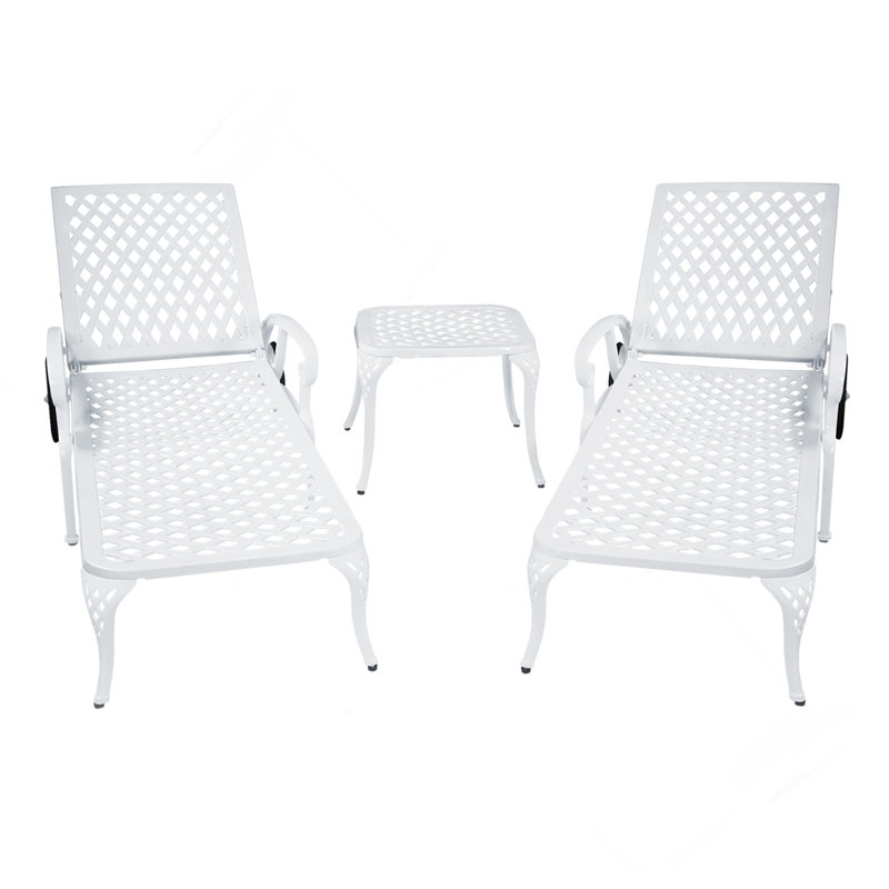Aluminium Cast Lounge Chair 1pcs, White