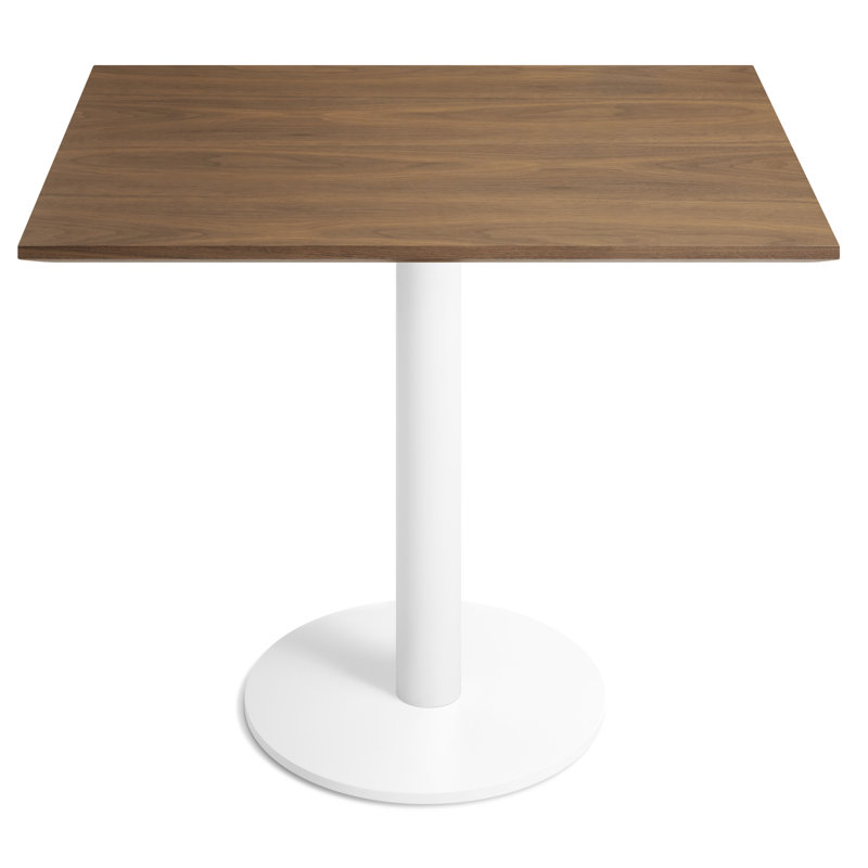 Easy Walnut Wood Dining Table, Walnut, Matte White