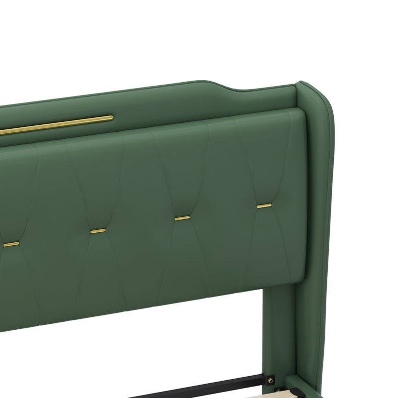 Bed For Bedroom, Green, King