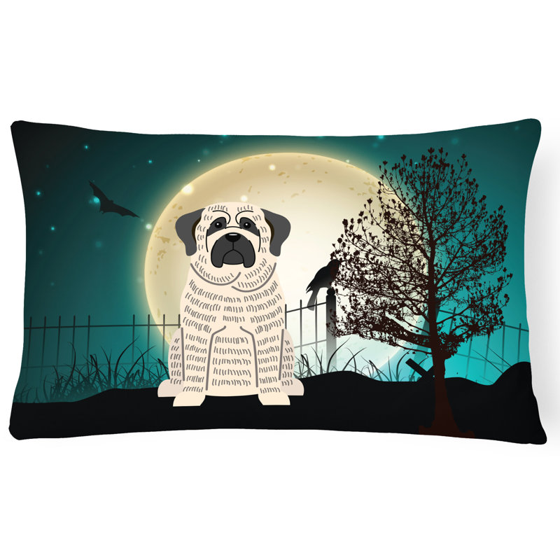 Coussin lombaire intérieur / extérieur Halloween, blanc