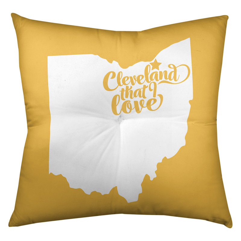 Coussin de plancher touffeté, 26 po x 26 po, Jaune, Cleveland