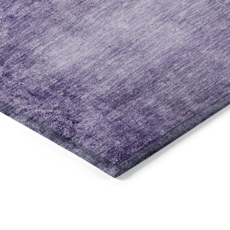 Tapis mauve lavable à la machine intérieur / extérieur Xhevrie, Round 8'