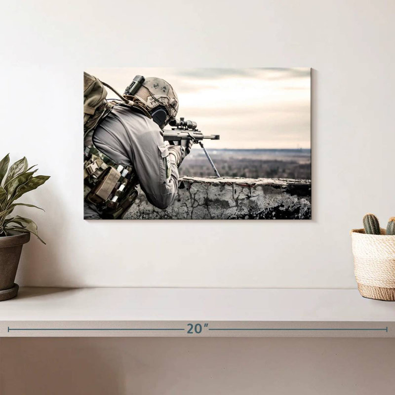 Tireur d'élite de l'US Army, H 8 po x l 12 po