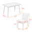 Stylish & Durable 5-Piece Dining Set: Wood Table and Cushioned Chairs-1907910941